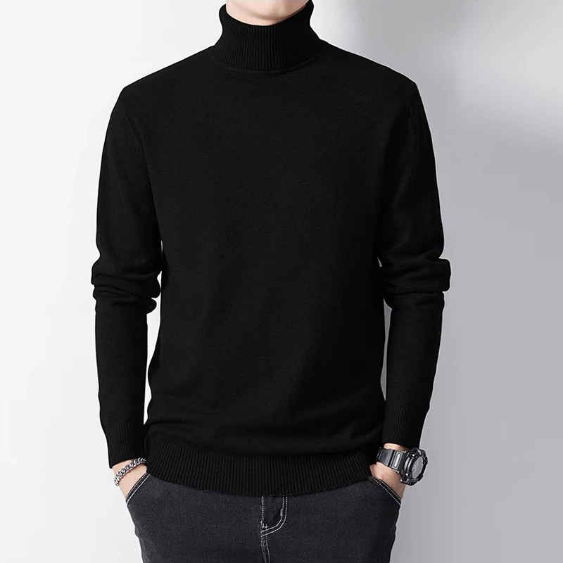 الخريف الشتاء الحرارية الدافئة تنفس سترة الرجال جديد طويل الأكمام متماسكة البلوز سترة خفيفة الوزن رمادي غامق سترة سوداء