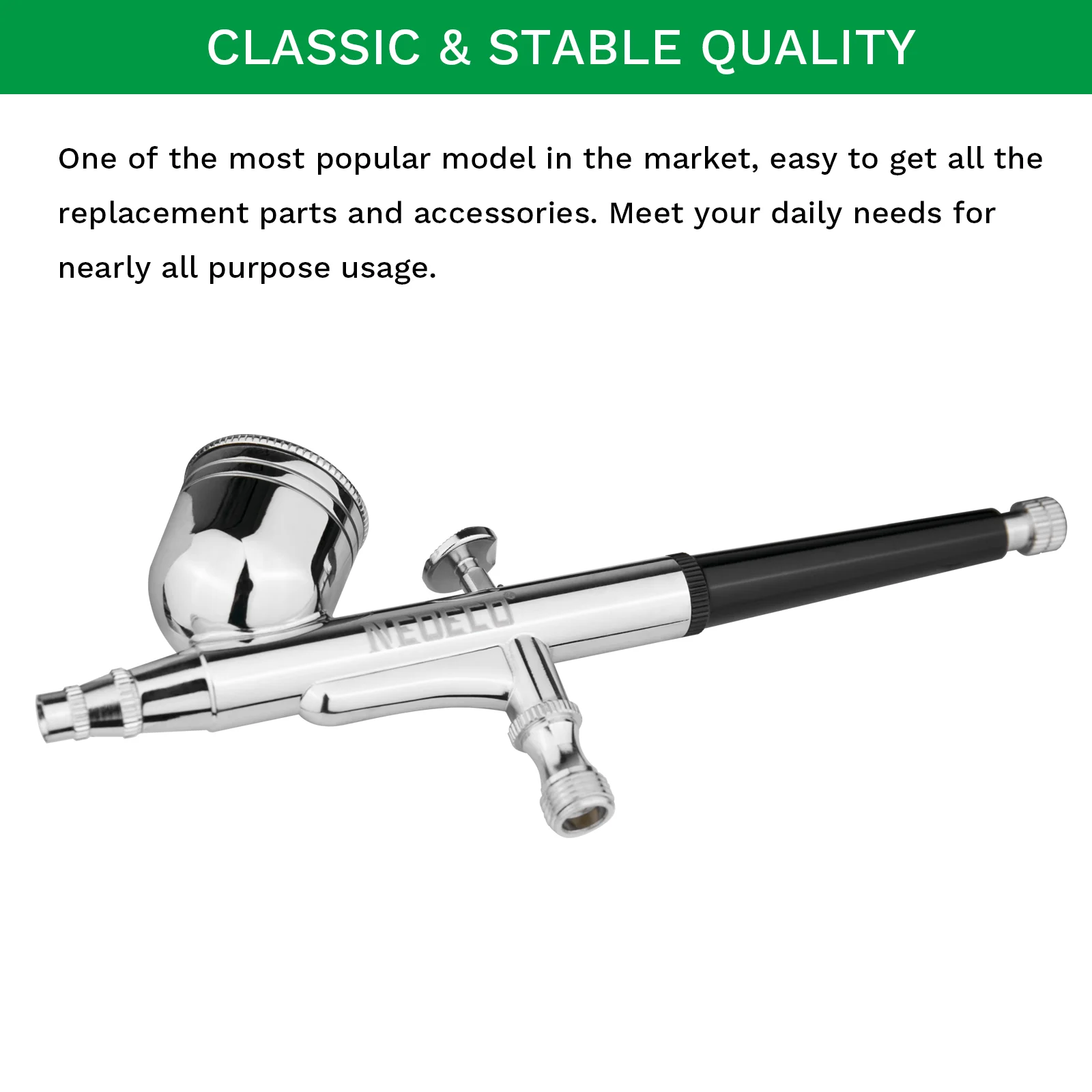 NEOECO 130 Gravity-Feed Dual Action Airbrush mit 0,2 0,3 0,5mm Düse Nadel kit Einstellbare Schnelle trennen Gemeinsamen Roten schwarz