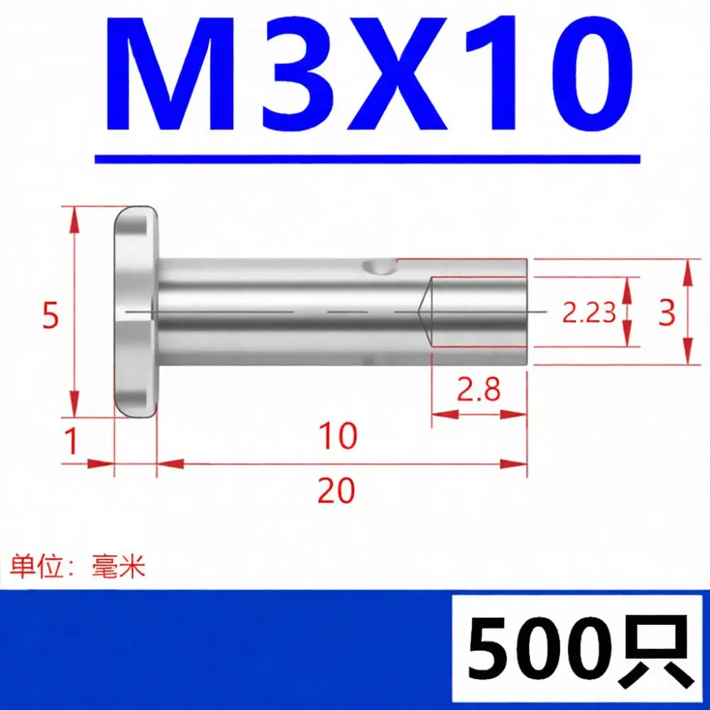 Durable Semi Tubular Rivets Flat Head Zinc Plated Fasteners Industrial Hardware Components For Metal Plate Connection M3 M8