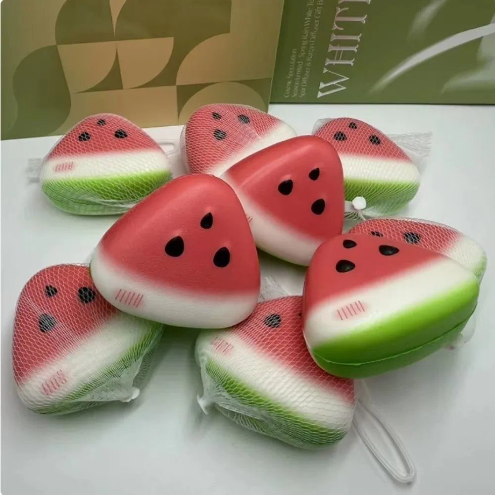 Soft Ice Skin Anti-stress Squeeze Slow Rebound Squishy Texture Watermelon Stress Reliever​​ Squeeze Toy for Adults & Kids​​