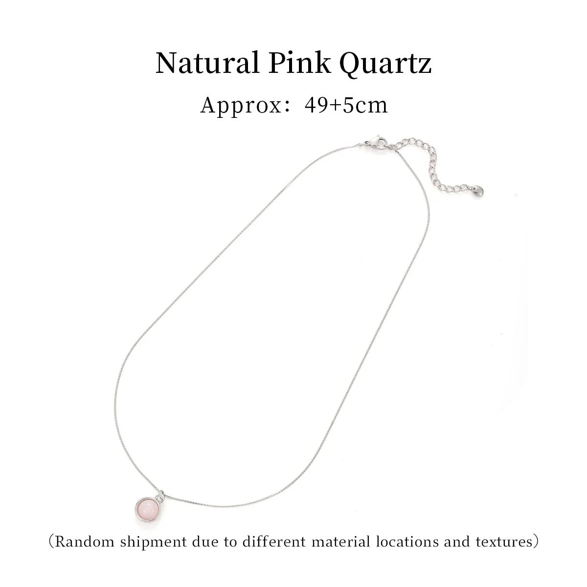 Natural Amethyst & Pink Quartz Crystal Necklace, Gift