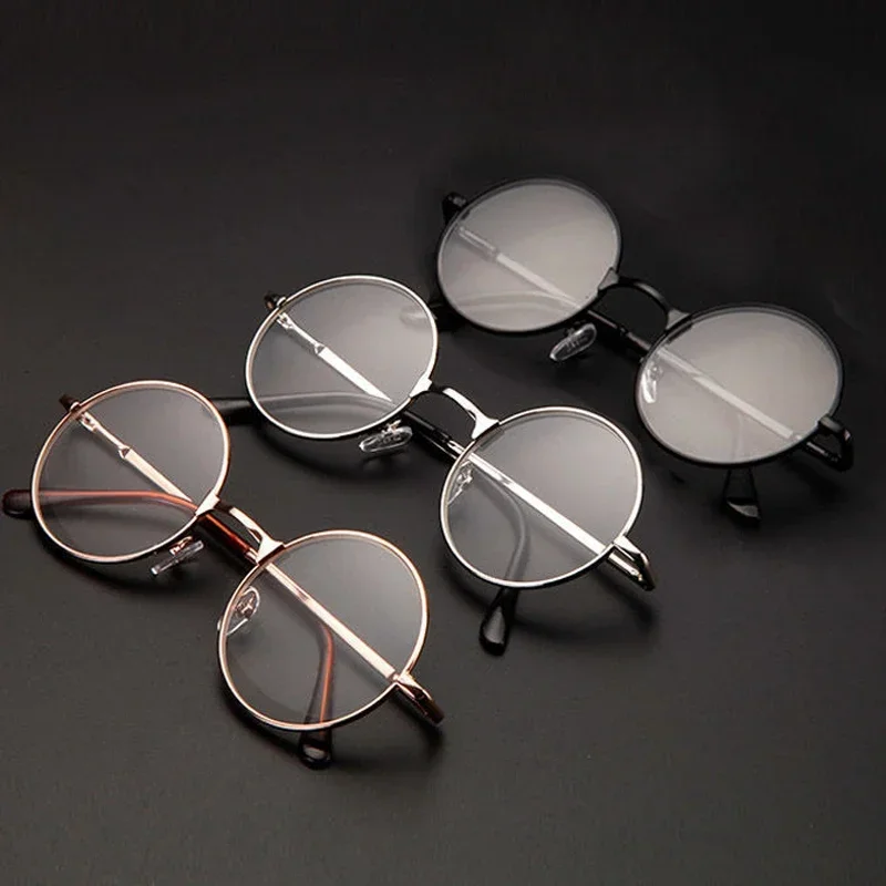 +1,0 ~ + 4,00 Retro Metall Runde Rahmen Felge Herren Damen Damen Lesebrille Blaulicht Brille Frühling Brillen Beine – Detail 3