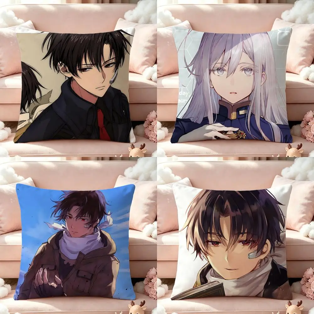 Anime 86‑Eighty Six‑ Cushion Cover Pillow Short Plush Pillow Cute Simple Style For Living Room Bedroom Birthday Gift