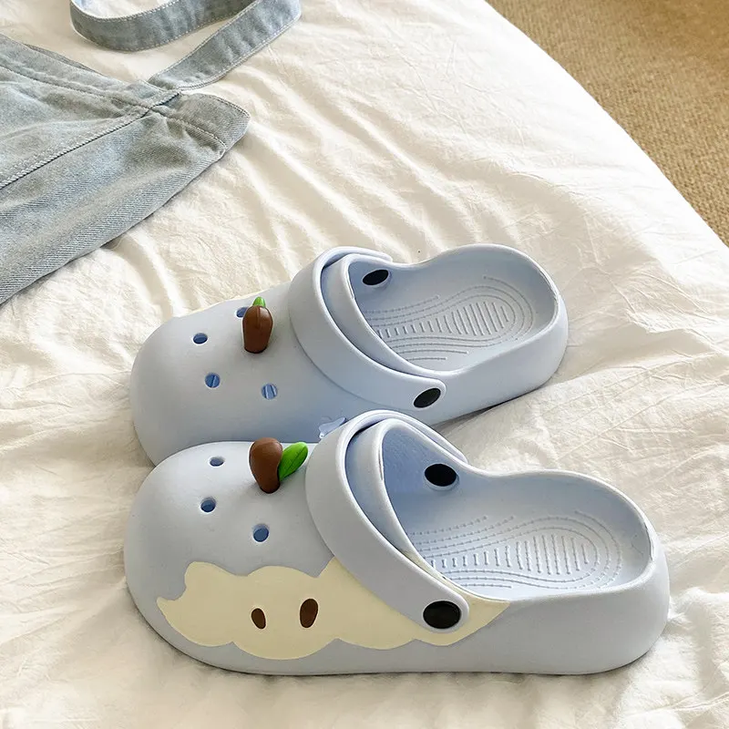 

Apple Styling Cartoon Slippers for Women 2026 Summer New Anti-slip Thick-soled Shoes Casual Outing Good-looking Cute Slippers
