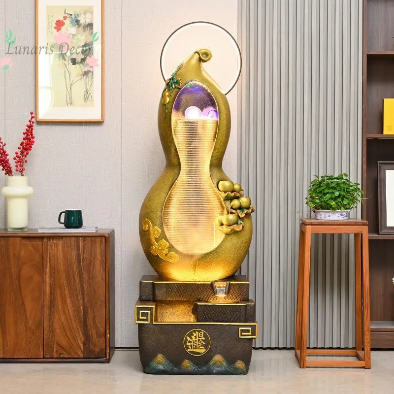 gourd gathering treasure daily entry gold home furnishing living room flowing water circulation landscape balcony entrance