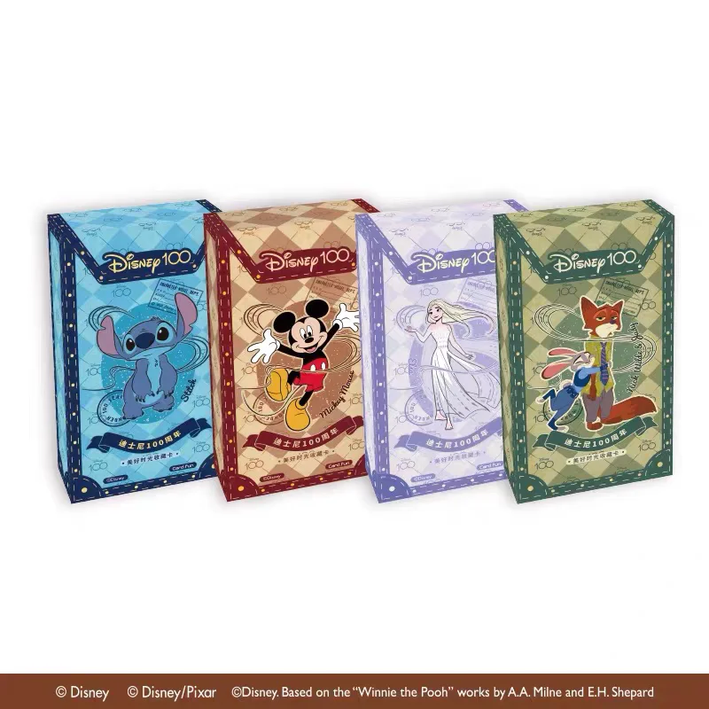 Disney 100th Anniversary Trading Cards Blind Pack Good Times Series Mickey Stitch Collectible Card Game Memorabilia Gift For Fan