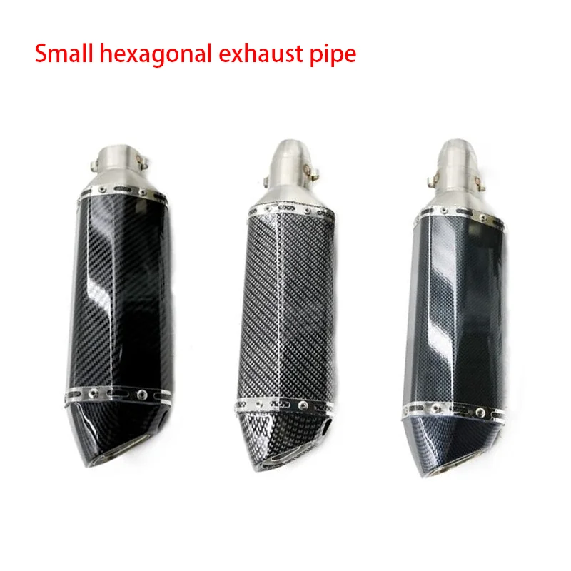 

51mm Universal Motorcycle Exhaust Pipe Muffler Small Hexagonal Exhaust Pipe Racing Escape Akrapovic Moto Suitable for Yamaha Crf