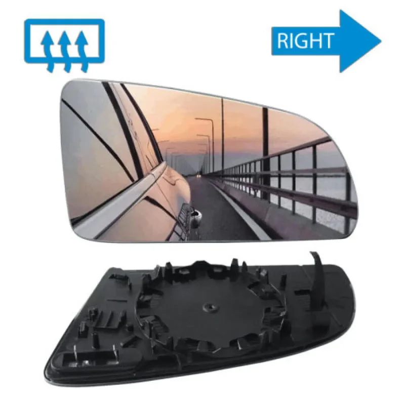 Right Heated Wing Door Mirror Glass Convex For Audi A3 8P 2003-2008