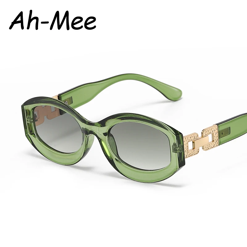 

New Oval Vintage Sunglasses Women Brand Designer Retro Sun Glasses Female Lady Shades Eyeglass Green Goggles Eyewear UV400