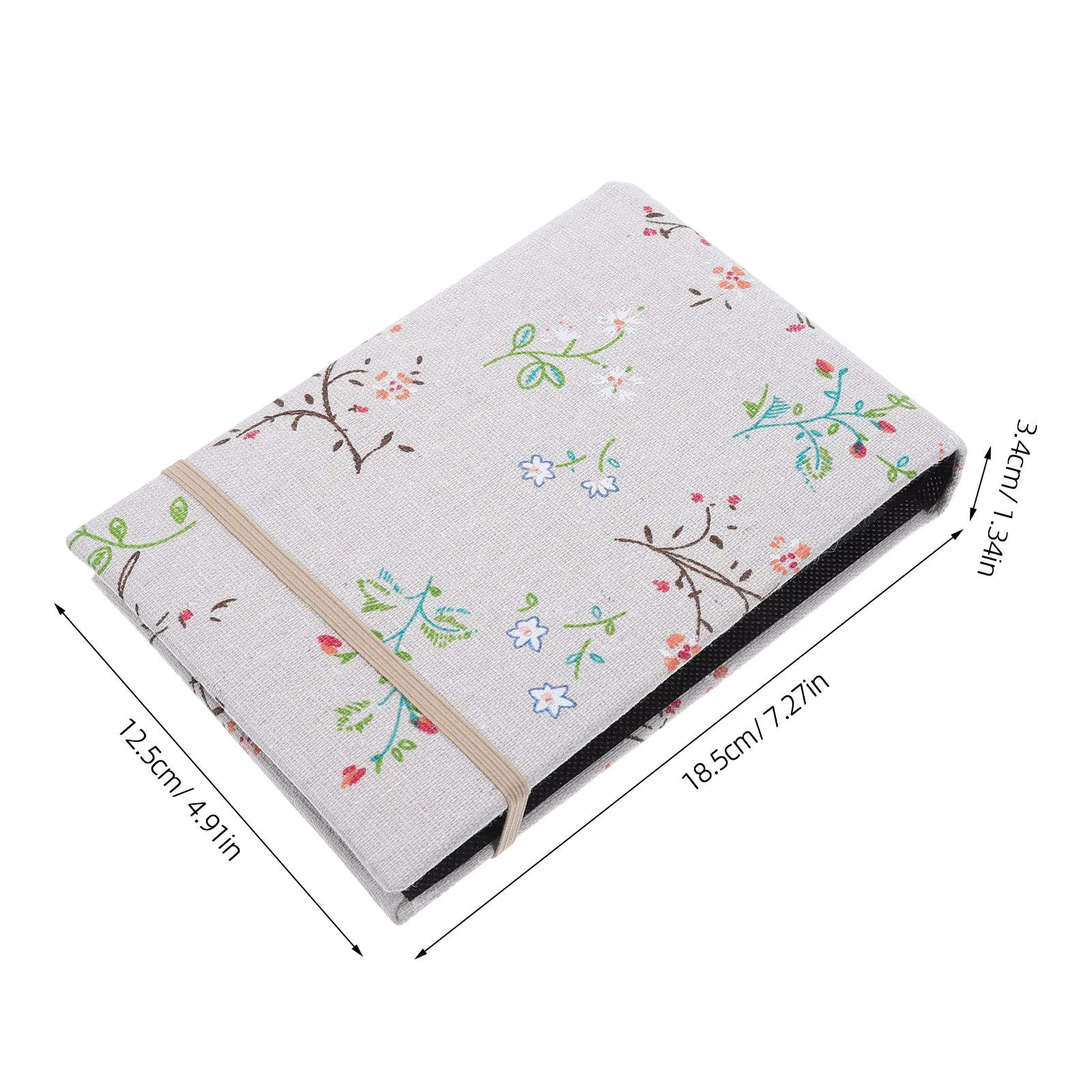 Mini Slip in Photo Album Linen Cover Holds 100 6x4 Pictures Portable for Wedding Travel Memory Mini Small Photo Album