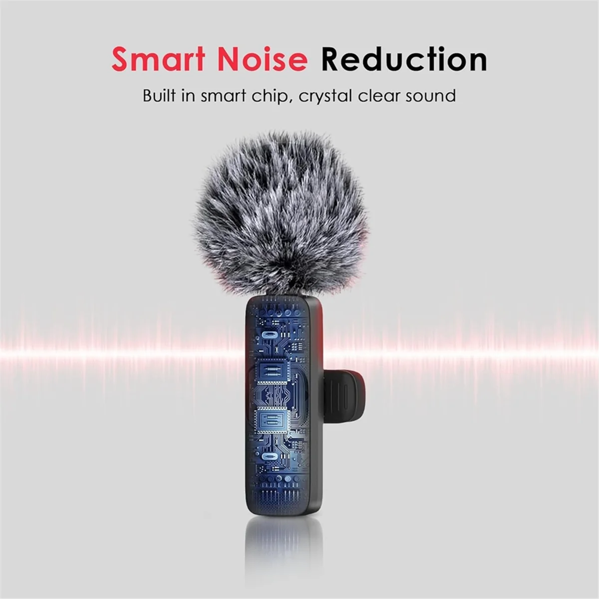 AT42 3 in 1 Wireless Lavalier Microphones for , Android, Camera, USB-C Microphone, Mini Microphone with Noise Reduction
