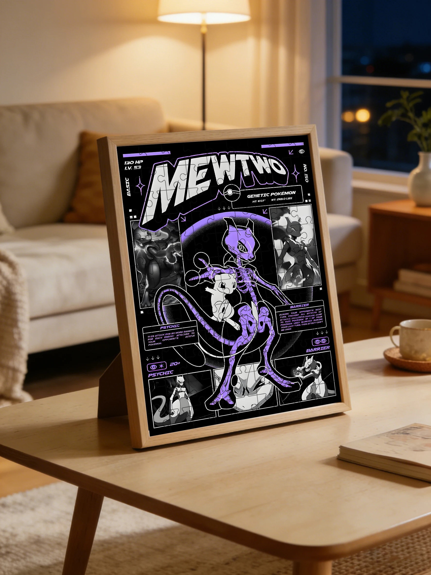 Pokémon Mewtwo 108/200/300/500/1000 elementów drewniane puzzle