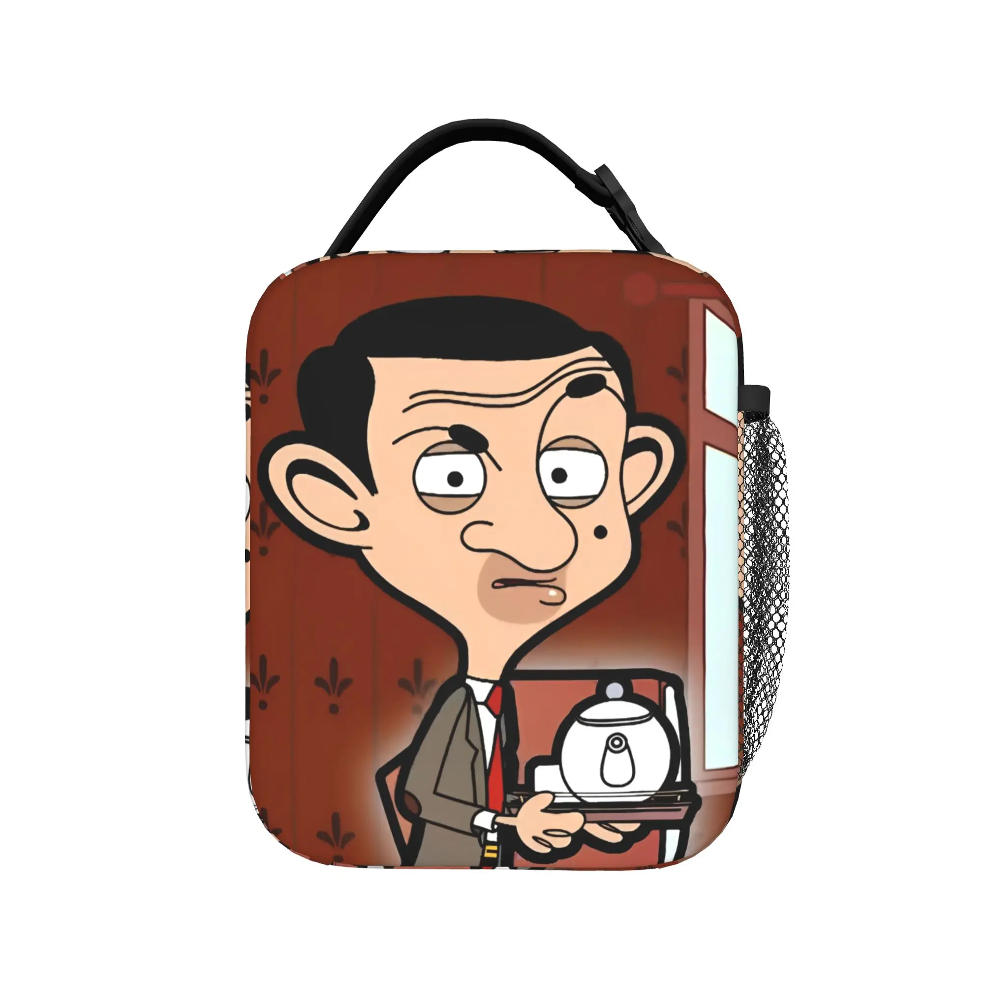 Mr Bean  Insulated Lunch Bags Cooler Bag Reusable,Meal Container Rowan Atkinson High Capacity Tote Lunch Box Beach  Travel