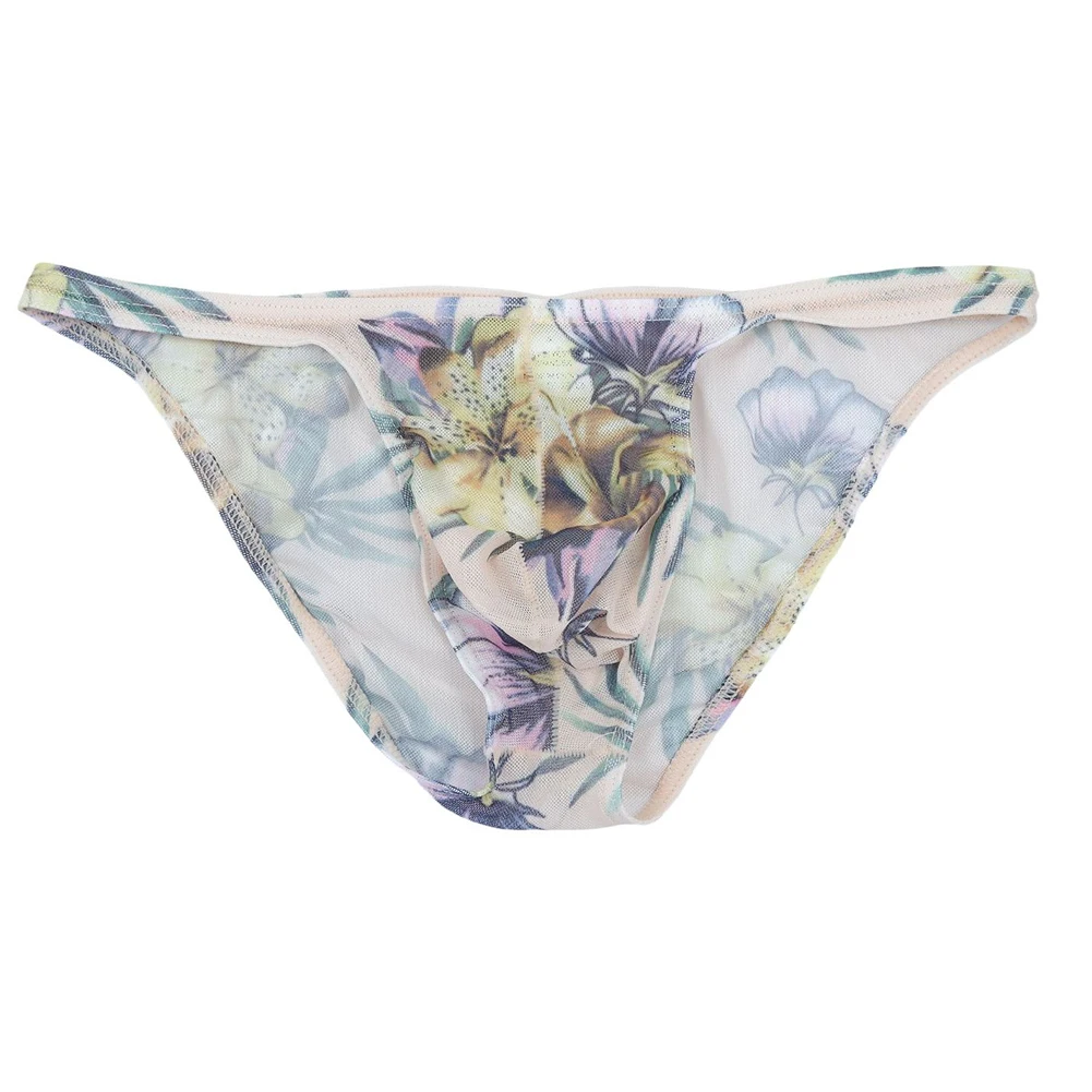 ملابس داخلية يومية للرجال ملابس داخلية قابلة للتنفس منخفضة الارتفاع سراويل داخلية مثيرة مطبوعة شبكية للرجال بحالة جديدة تمامًا #2