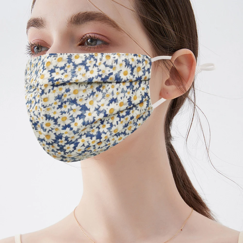 Fashion Breathable Cotton Printing Mask Washable Reusable Sunscreen Mask Anti-UV Skin-Friendly Anti-sun Mask Unisex