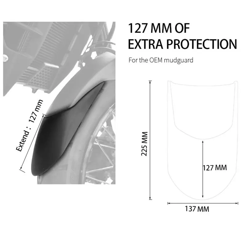 A30F-Motorcycle Mudguard Mudguard For Honda VFR 1200 X VFR1200X Crosstourer 2012-2015-