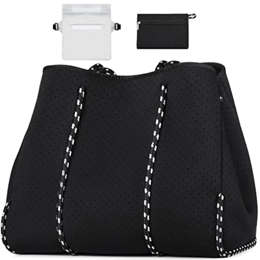 

Neoprene Bag, Large Multipurpose Beach Bag Neoprene Tote Bag with Inner Pocket for Women/Pool