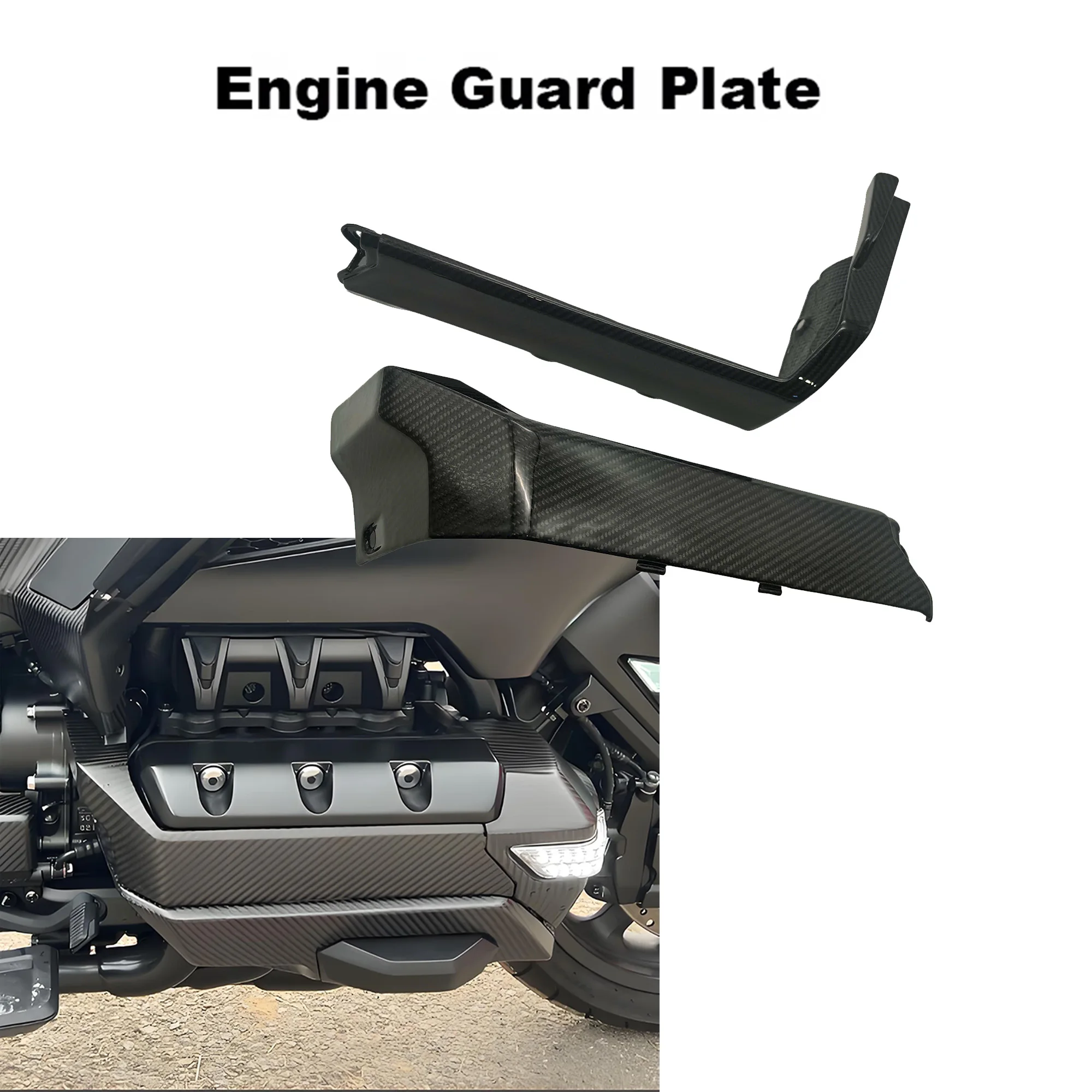 for Honda Golden Wing DOLD WING GL1800 new model frame blackened carbon fiber engine guard decorative panel 18-24 years