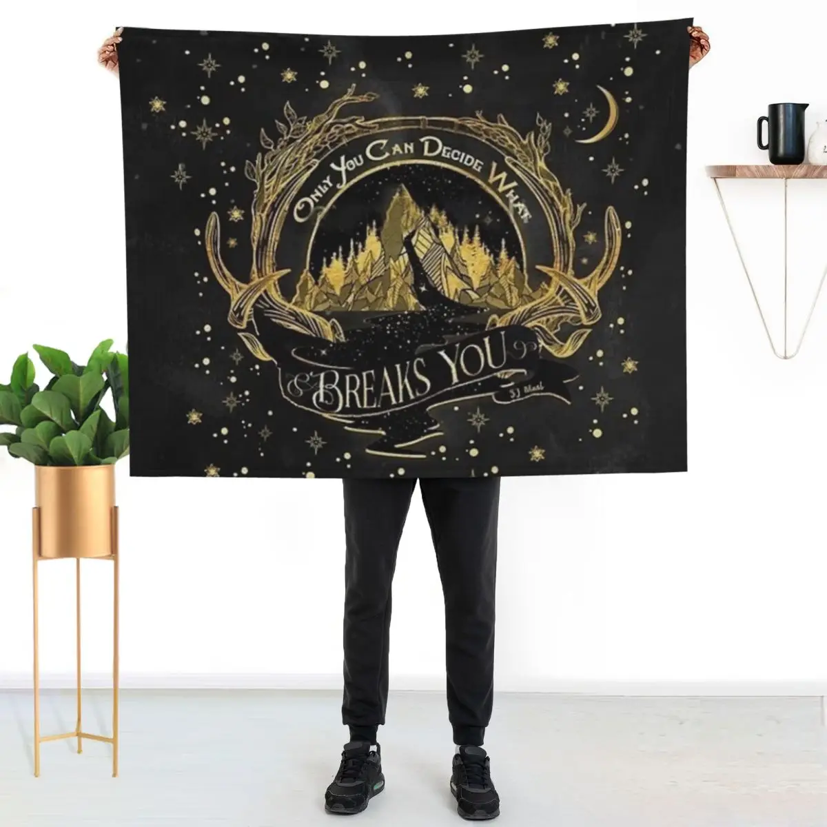 Acotar Quotes Only You Decide What Breaks You Throw Blanket decorative Nap for winter Blankets