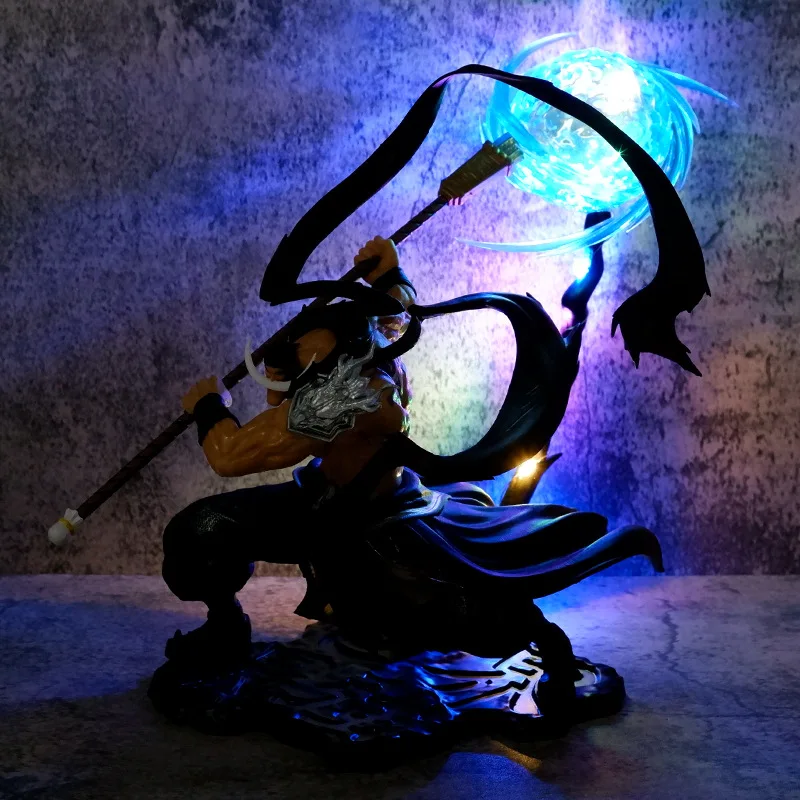 One Piece Anime Figur Weißer Bart Edward Newgate Actionfigur mit Licht Sammlung Dekorationen Statue PVC GK Modell Spielzeug Geschenke