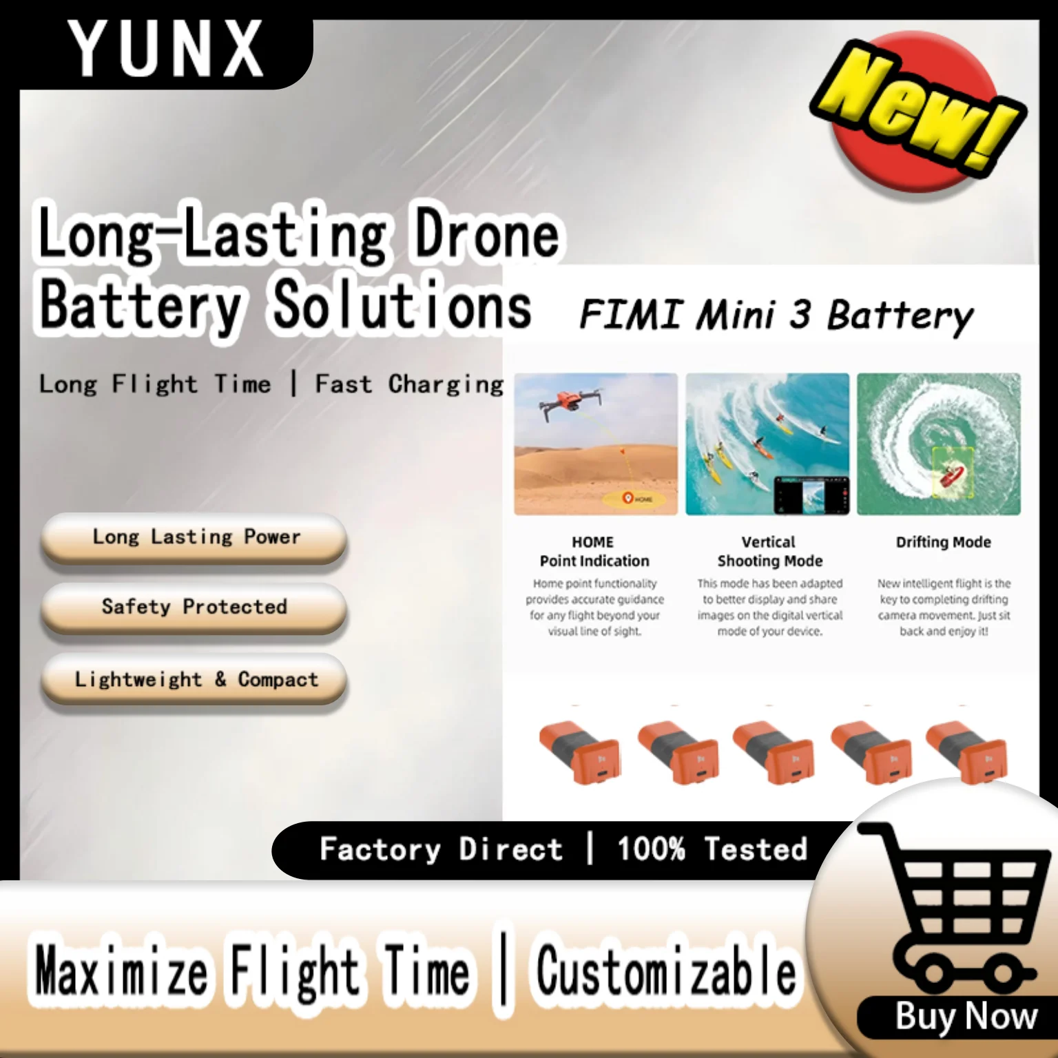 Lyzrc Drone - YUNX 3100mAh Intelligent Li-Po Rechargeable Flight