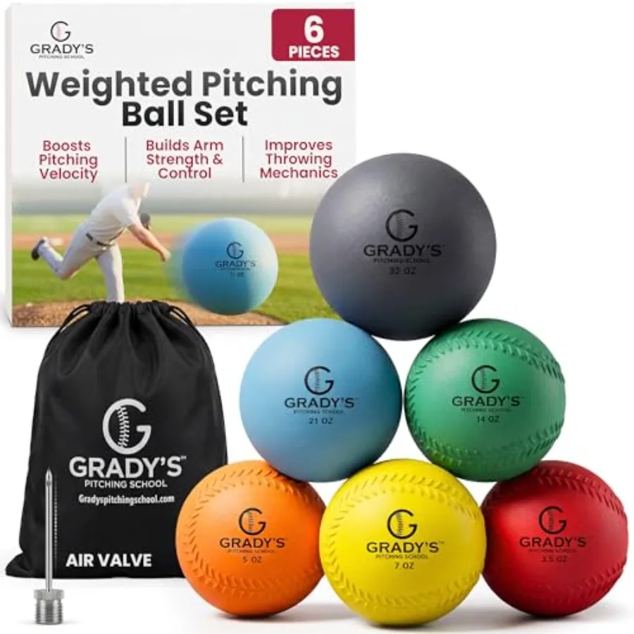 

Weighted Velocity Training Ball Set Seam and Seamless Options for Pitching and Arm Strength + Set of 6 Balls + Carrying Case