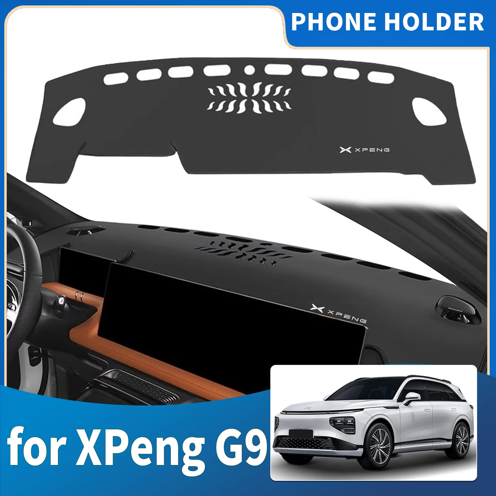 fit for XPeng G9 2023 2024 2025 Accessories Car Dashmat Dashboard Cover Pad DashMat Sunshade Protective Carpet