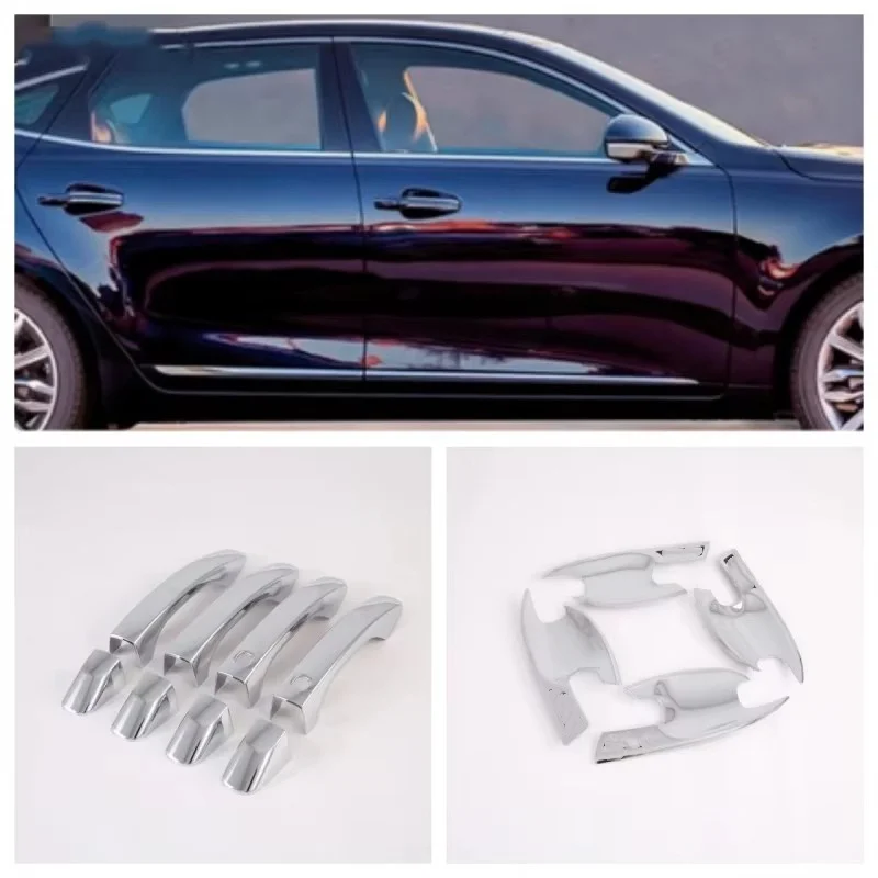 

For Kia K7 Cadenza 2019-2022 Carbon Fiber Side Door Handle Bowl Cover Trim Protector Sticker Accessories Car Styling