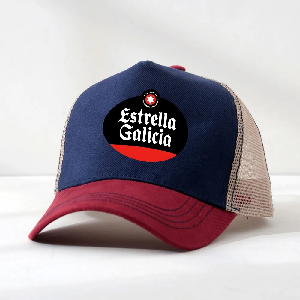 Estrella Galicia Beer Spain Baseball Cap Beer Unisex Men Trucker Dad Hat Design Outdoor mesh breathable Sports hats Gift 3