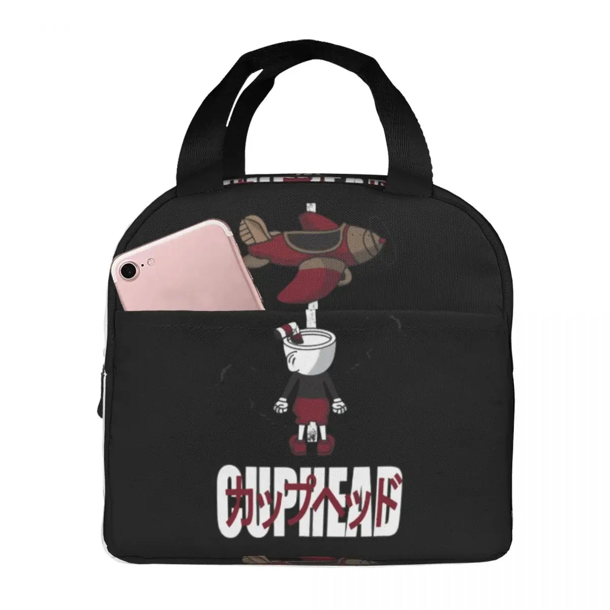 

Lunch Bags for Women Kids Cuphead Thermal Cooler Portable Picnic Work Oxford Tote Handbags