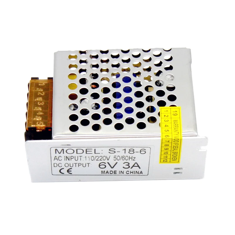 DC 6V 3A 4A 5A 6A 10A 50A 60A Regulated Switching Power Supply Voltage Regulator 18W 60W 300W 360W AC 110V 220V Source Adapter