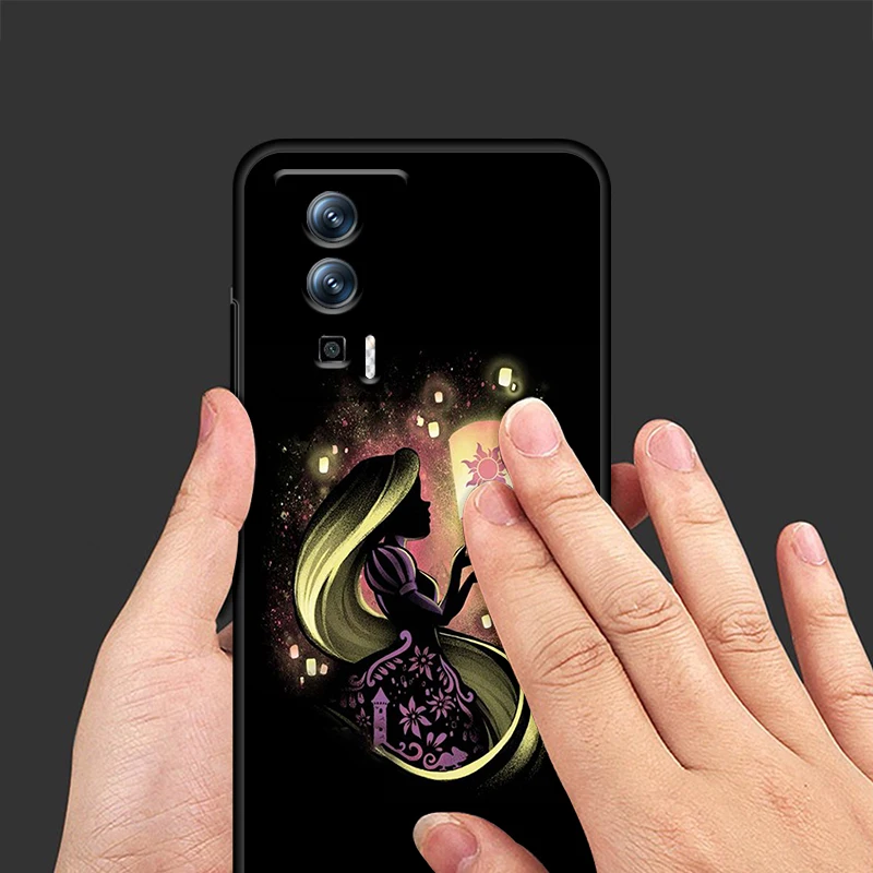 Coque de téléphone noire Disney Anime Cartoon Princess, coque pour Xiaomi Redmi 9A 9C 9AT 10C 9 9T 10 12C 13C A3 12 K60 A1 K50 K40 5G