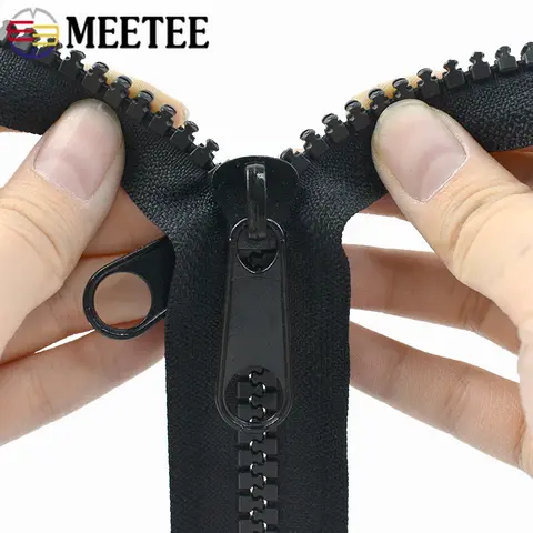 1Pc 60-500cm 10# Resin Zipper Open-end Double Side Slider Zip for Bag Jacket Tent Long Zippers Repair Kit DIY Sewing Accessories