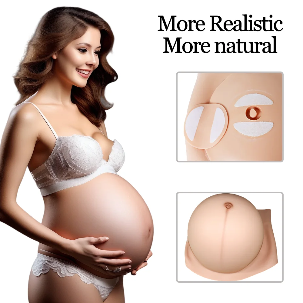 

Fake Tummy Silicone Pregnant Belly for Crossdresser Cosplay Actor Artificial Inflatable Adjustable Size DIY Belly by Yourself