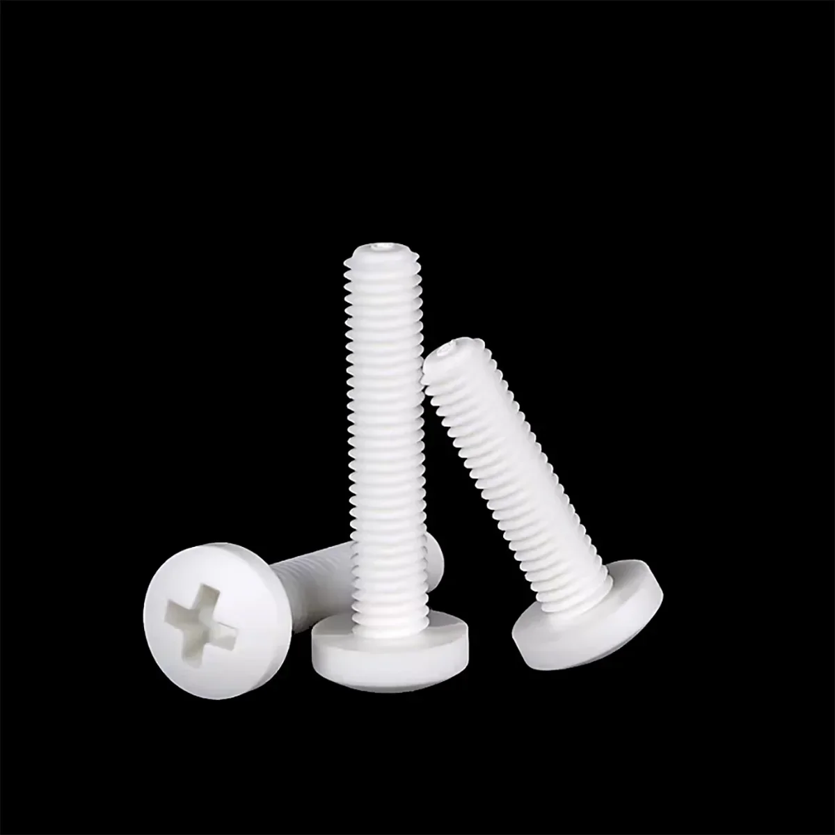 

PP Polypropylene Cross Groove Pan Head Bolt Plastic Insulation Acid And Alkali Resistant Round Head Screw M2M3M4M5M6M8M10