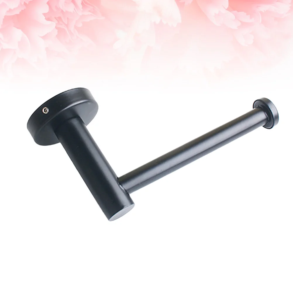 

304 Stainless Steel Bathroom Tissue Holder Black Wall Mounted Toilet Paper Holder Thick Base Paper Towel Roll Rack Durable Easy