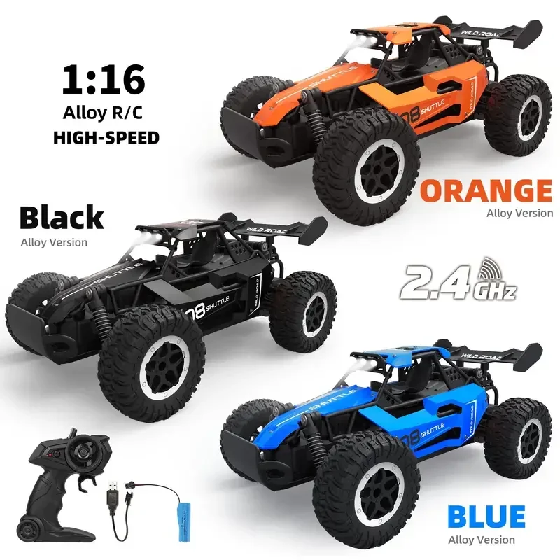 1:16 2.4G Modello 2WD Auto RC fuoristrada ad alta velocità con luce a LED Veicolo da arrampicata telecomandato Camion all'aperto Auto Regali Giocattoli per bambini