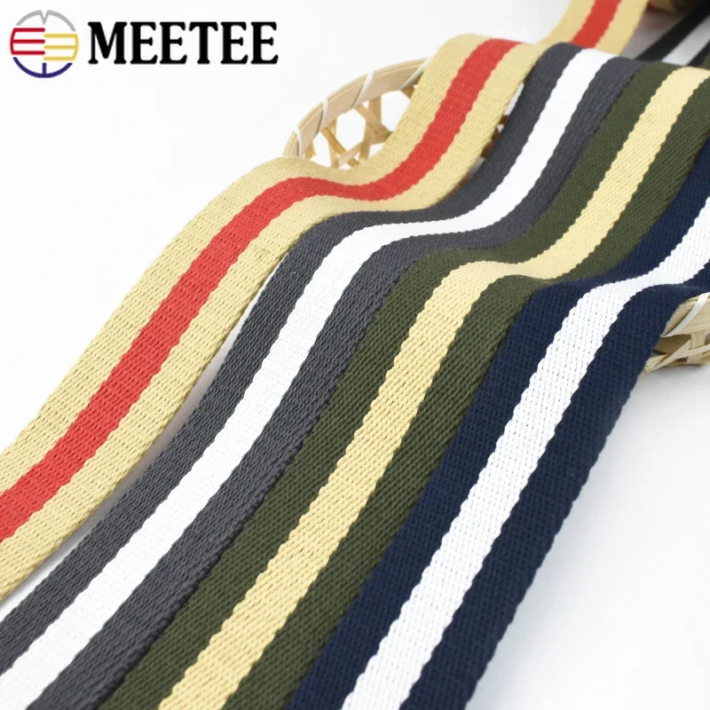 2/5/10Meters 38mm 2.5mm Thick Polyester Cotton Webbing DIY Sewing Jacquard Webbings Ribbons Clothes Bag Straps Hats Tapes