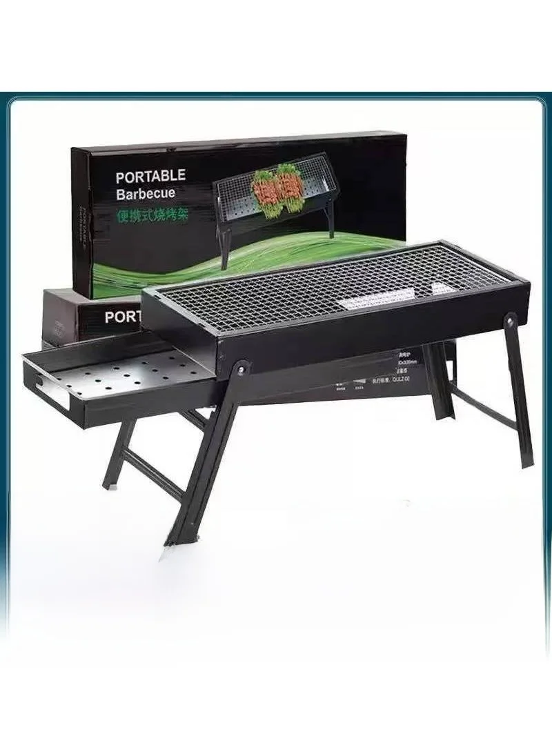 Thickened Large Size Outdoor BBQ Grill Camping Style Charcoal BBQ Cooking Rack Portable Picnic Barbecue Oven Baby Home