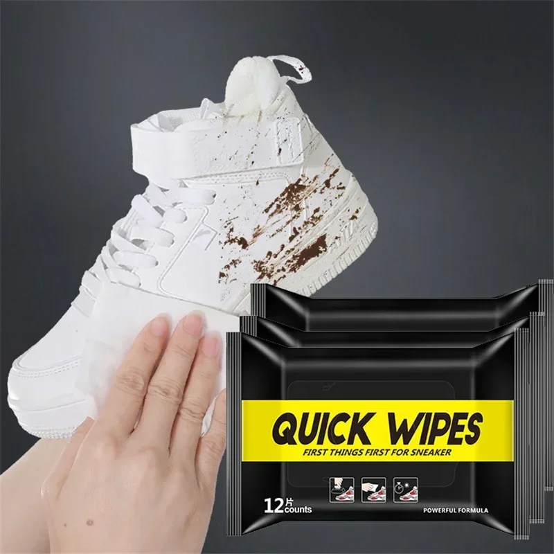 12-80Pcs Schuh Sneaker Reiniger Schnelle Tücher Einweg Schuhe Saubere Tücher Reise Tragbare Weiße Schuh Reiniger Sneaker Radiergummis – Detail 5