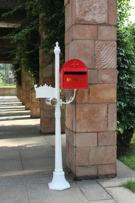 Standing Mailbox Postbox Letterbox Outdoor Weatherproof Parcel Drop Box Houses Front Door Office Safe Secure Aluminum