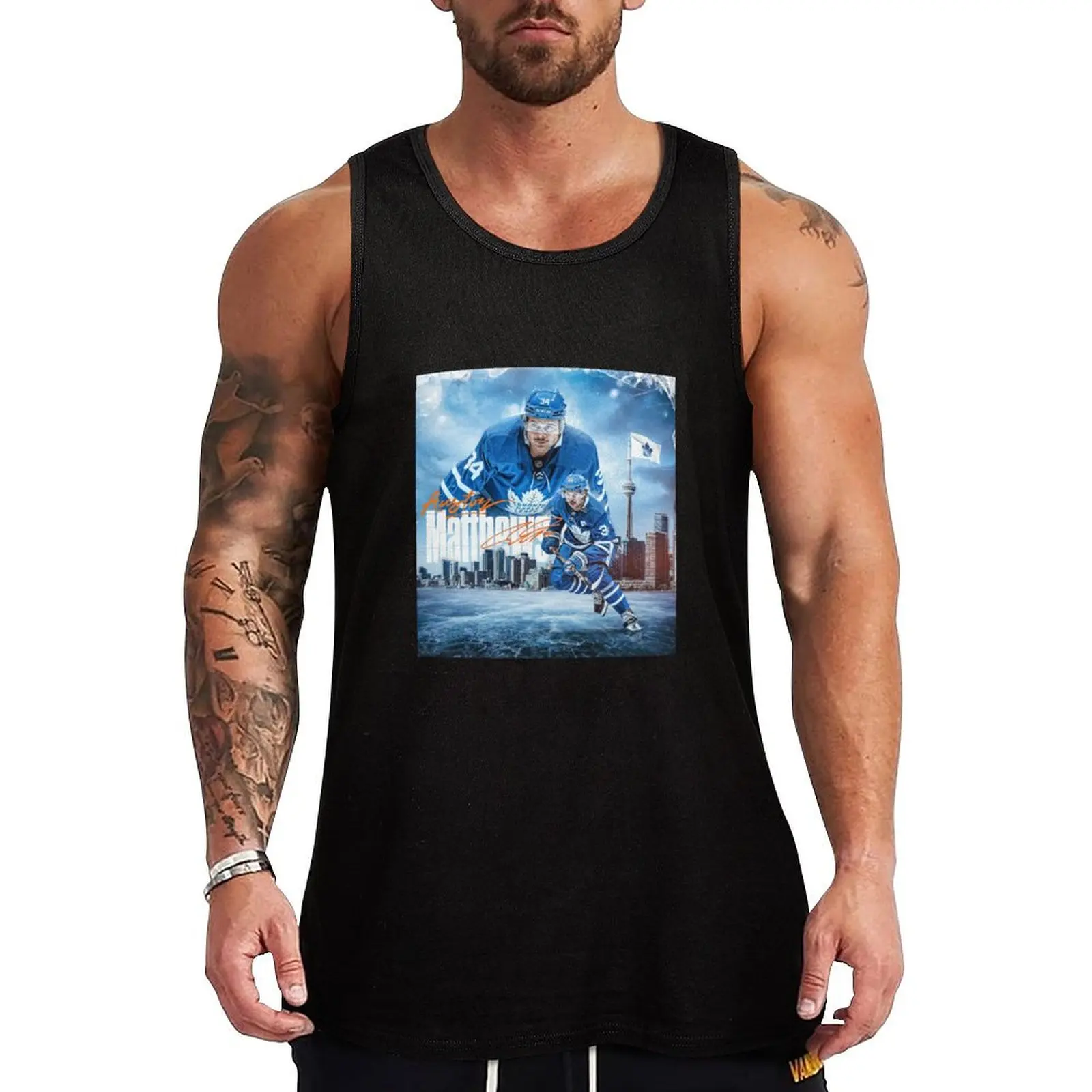 Auston Matthews Tank Top Sleeveless top t-shirts man summer clothes for men