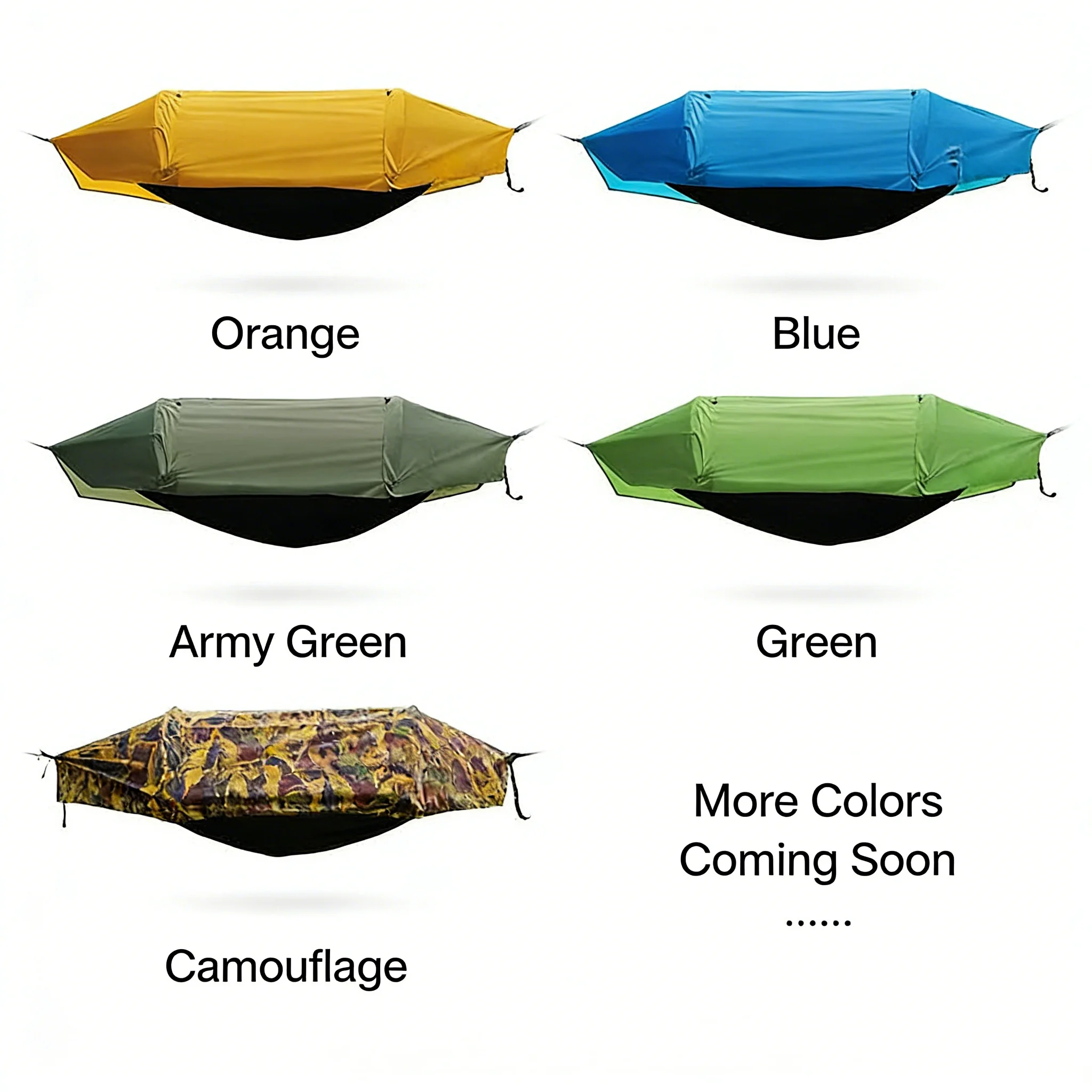 Heavy Duty Double Parachute Nylon Hammock Complete with Zippered Mosquito Net for Secure Bug  Outdoor Sleeping