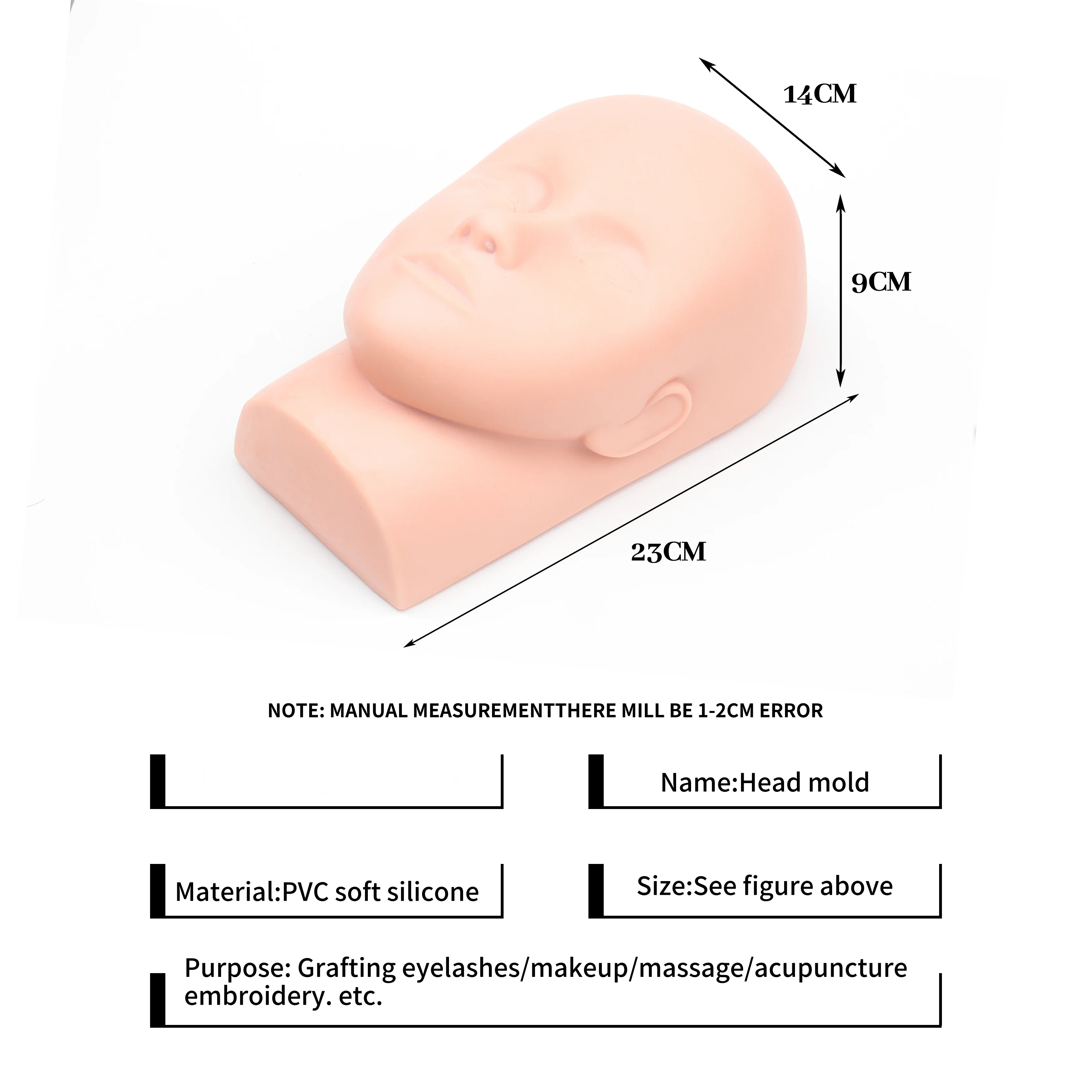 1pcs Training Head&10 sheet La - Lash Mapping Sticker 评论和价格