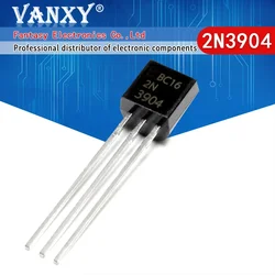 Transistor NPN 2N3904 TO-92 2N2222 2N2907 2N3906 2N4401 2N4403 2N5088 2N5089 2N5551 2N5401 2N7000 2N5087 2N4402, 100 unidades