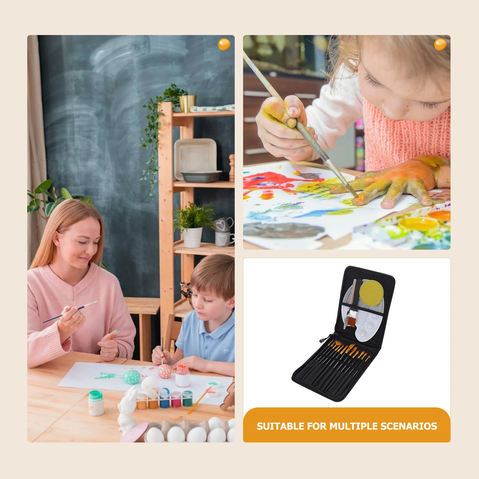 

1 set 1 Set Of Paint Brush Set For Adults, Watercolor Oil Acrylic Painting Kit, Portable Art Supplies, Artist Drawing Tool