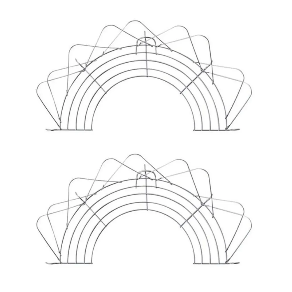 2Pcs Stainless Steel Oil Draining Rack Foldable Semicircle Kitchen Gadget Steamer Rack Thermal Insulation Mat Home Restaurant