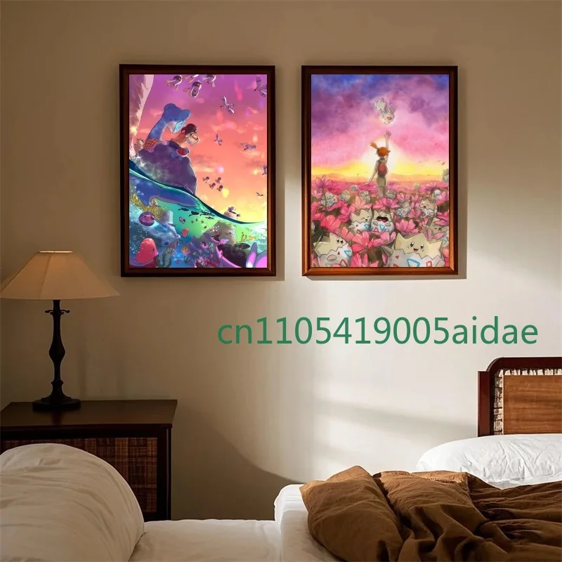 

Classic Canvas Wall Art Aesthetic Poster Pokemon Pikachu Home Room Painting Cuadros Best Gift Hanging Gifts Cartoon Character