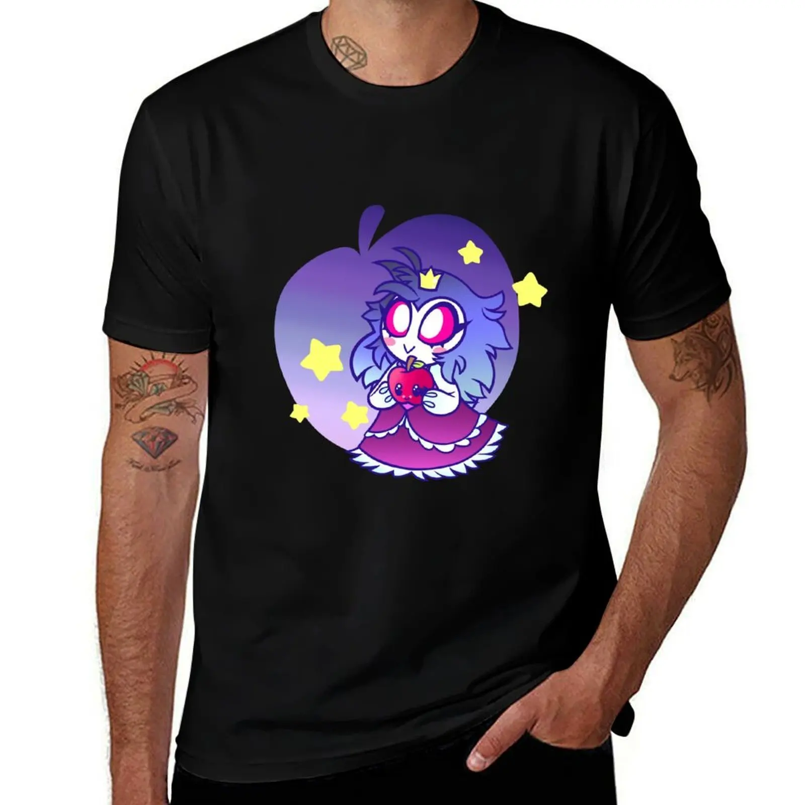 

Helluva Boss' little princess Octavia Apple T-Shirt Man t-shirt blue archive vintage anime shirt big and tall t shirts for men