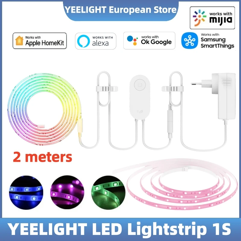 Yeelight LED Smart Light Strip 1S RGB-Farbe, 2 Meter lang, WLAN-Verbindung, einstellbare Helligkeit, geeignet für Homekit Mi Home App